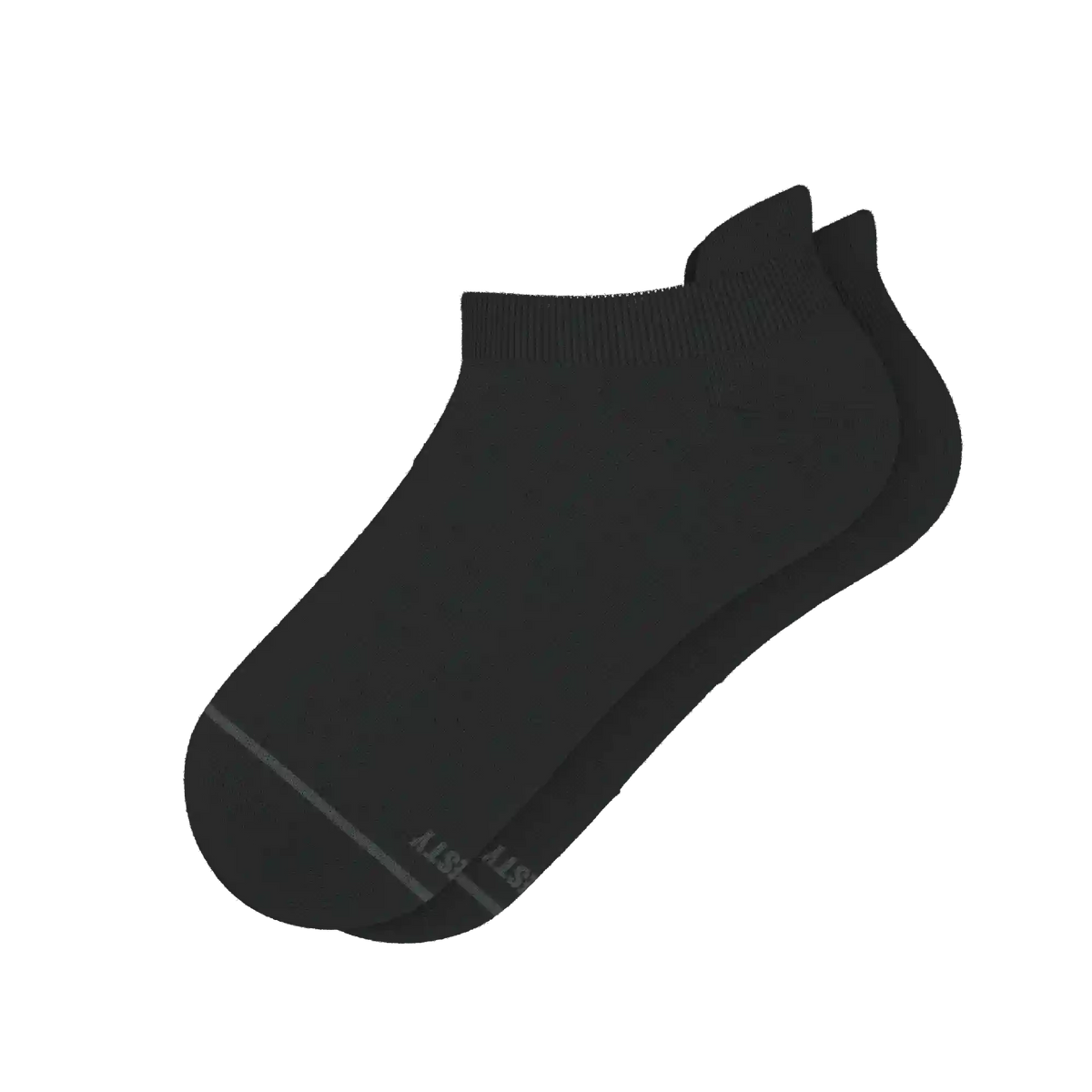 The Night Op | Plain Black Heel Hammock™ Ankle Socks