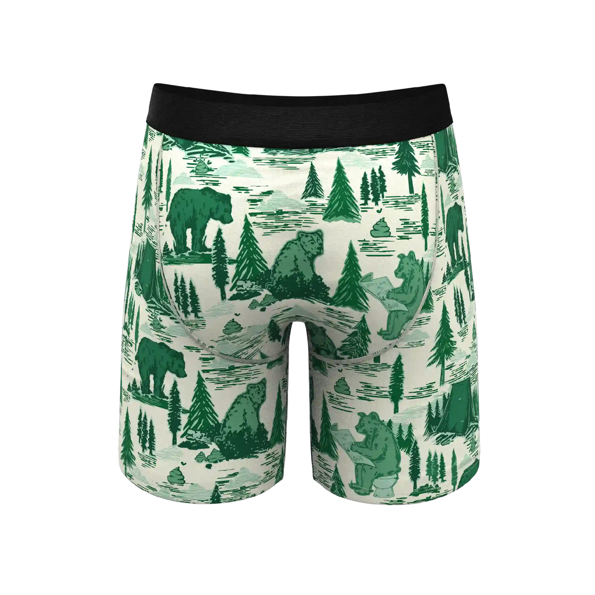 The Does A Bear | Green Toilet Bear Ball Hammock® Boxer - Long Leg