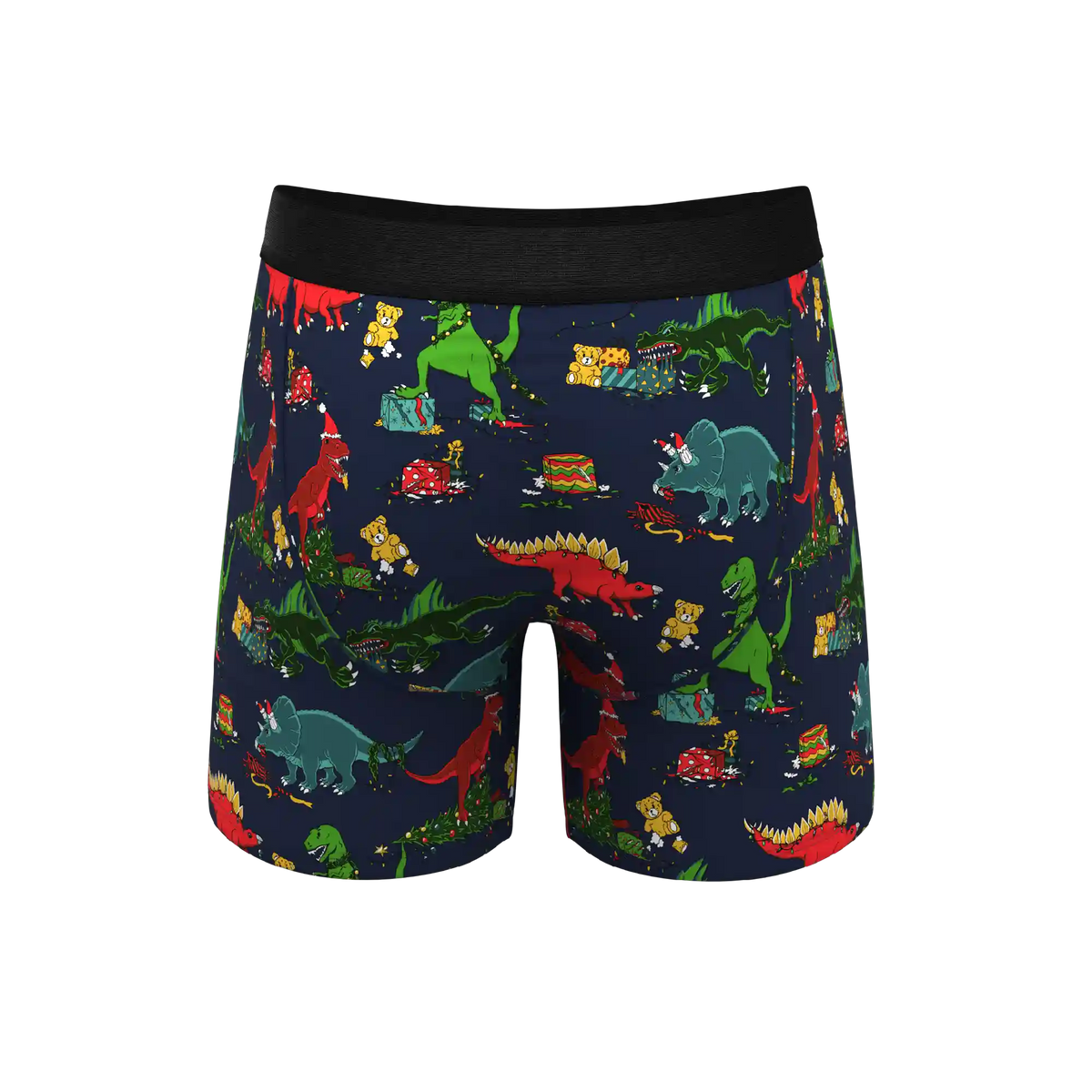 The T-Rexmas | Christmas Dinosaur Ball Hammock® Pouch Underwear With Fly