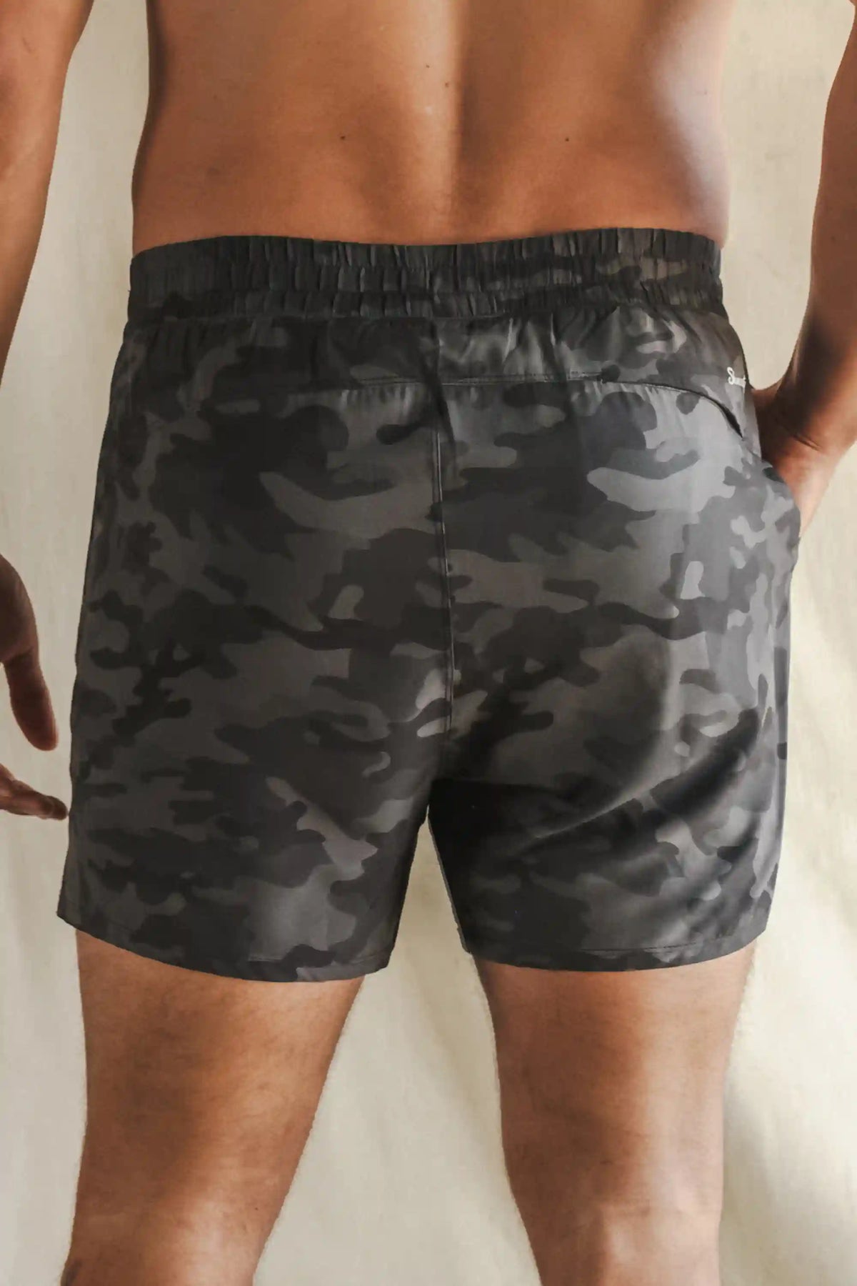 The Darkside | Black and Grey Camo Ball Hammock® 5 Inch Athletic Shorts