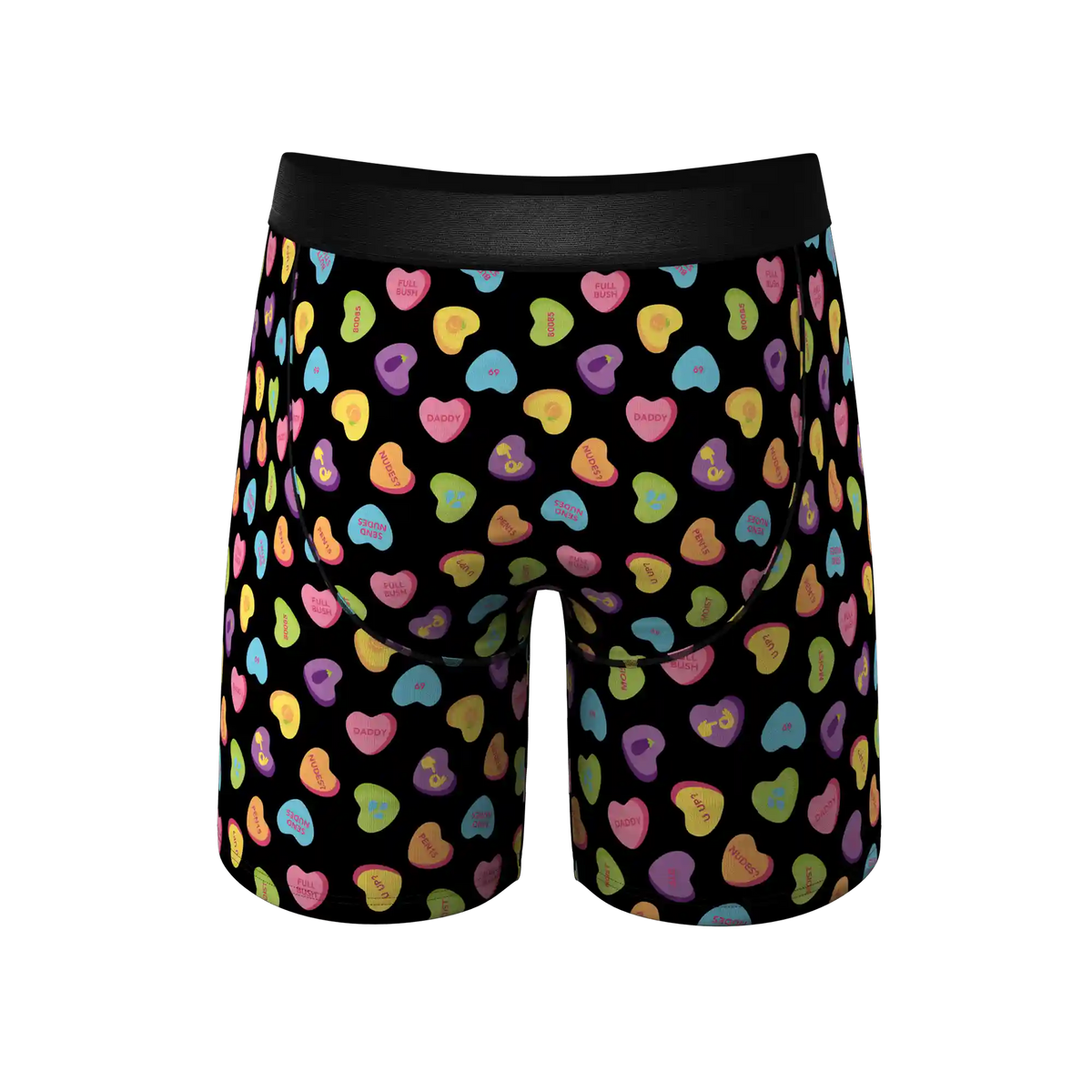The Smooth Talker | Candy Hearts Ball Hammock® Boxer - Long Leg
