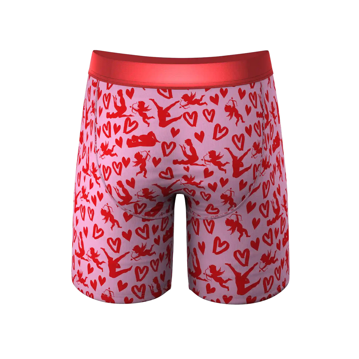 The Cupid Shuffle | Glow in the Dark Valentines Day Ball Hammock® Boxer - Long Leg