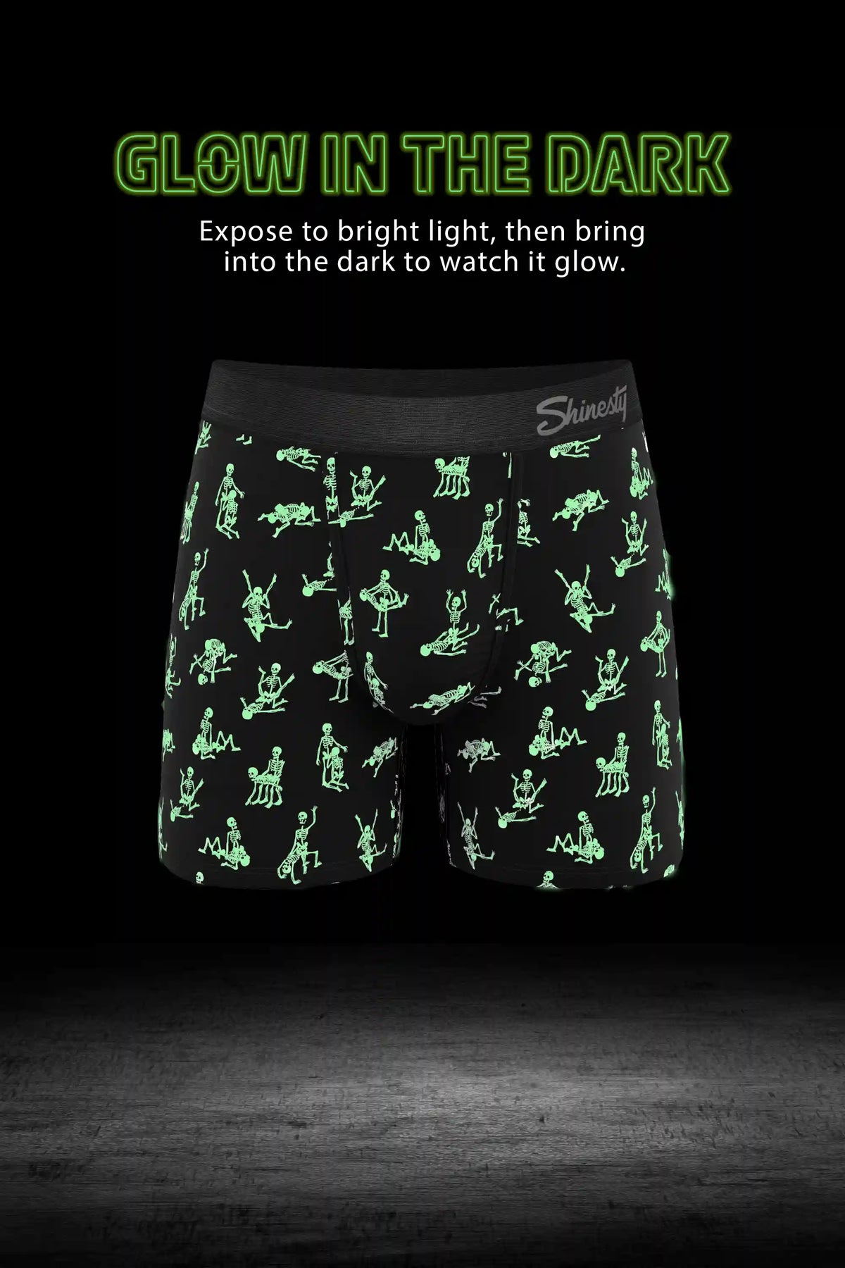 The Bare Back Bones | Glow in the Dark Skeletons Ball Hammock® Pouch Underwear Briefs