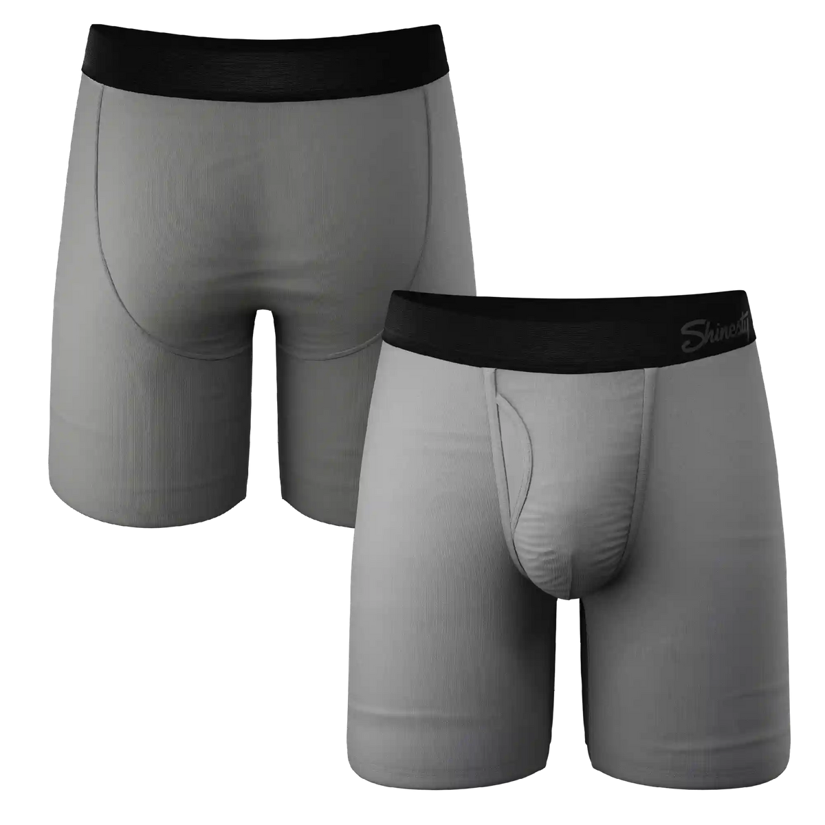 The 50 Shades | Long Leg Grey Ball Hammock® Pouch Underwear With Fly 5 Pack