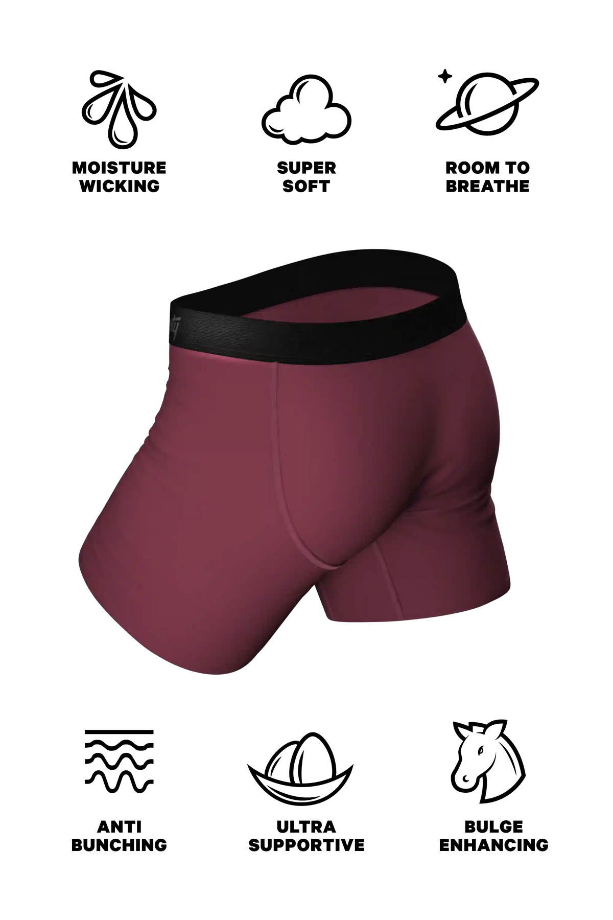 The Bordeaux | Mauve Ball Hammock® Pouch Underwear