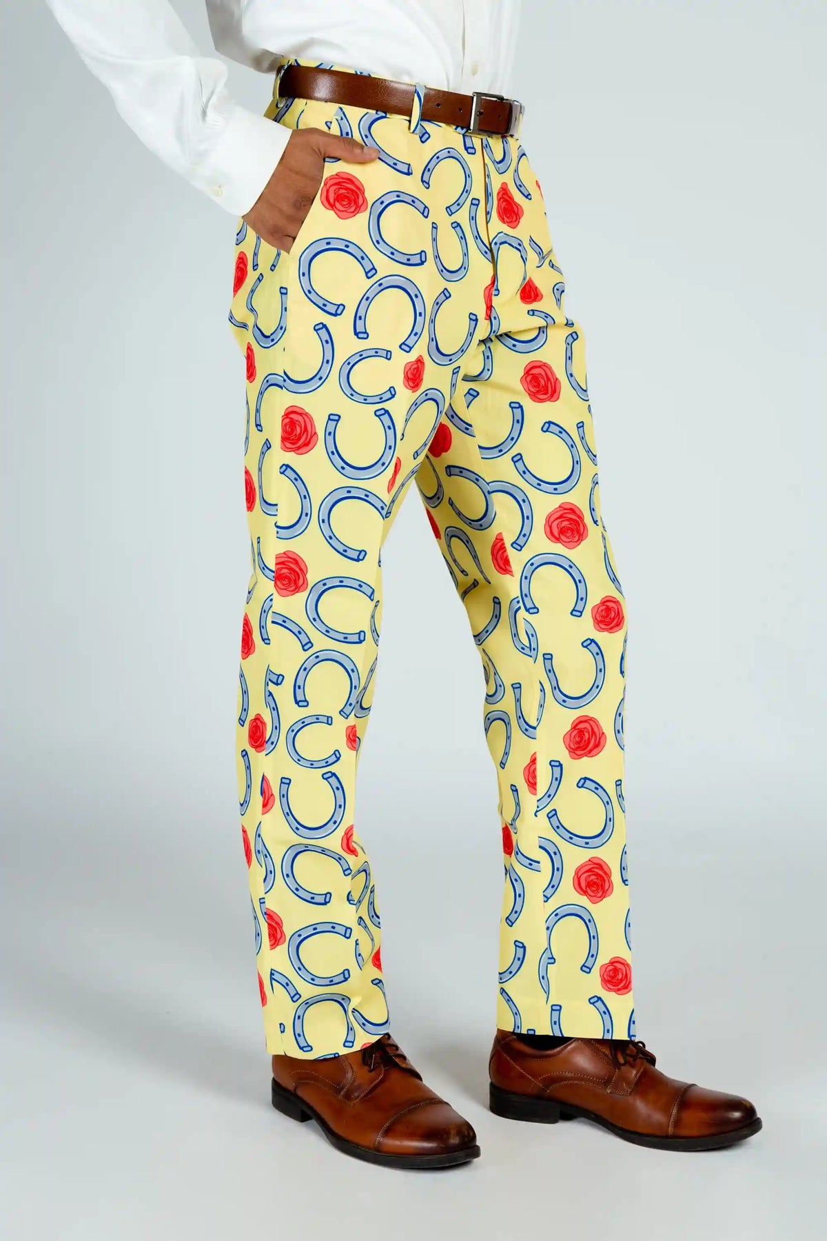 The Derby Delight | Horseshoe Suit Pants