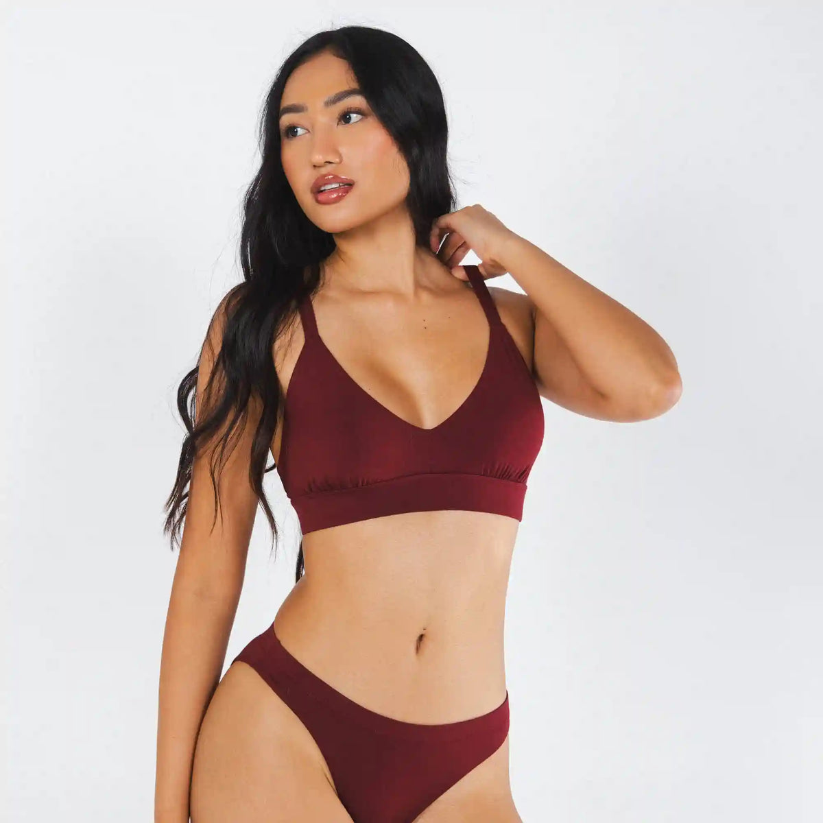 The Sommelier | Burgundy Boob Hammock™ Plunge Bralette