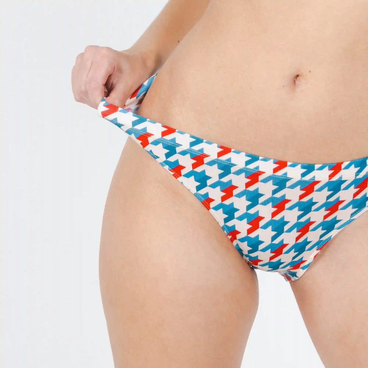 The Swanky | Retro Houndstooth Modal Bikini Underwear