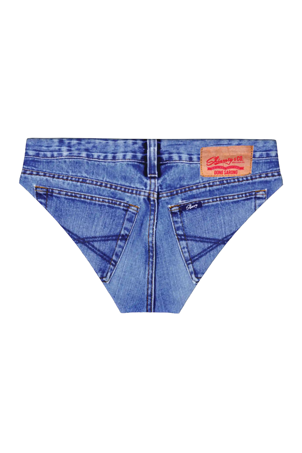 The Daytona Dong Sarong | Denim Print Ball Hammock® Pouch Swim Briefs