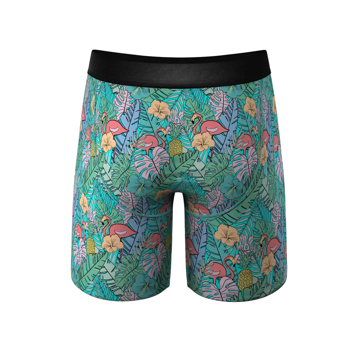The Hot Tropic | Tropical Flamingo Ball Hammock® Boxer - Long Leg