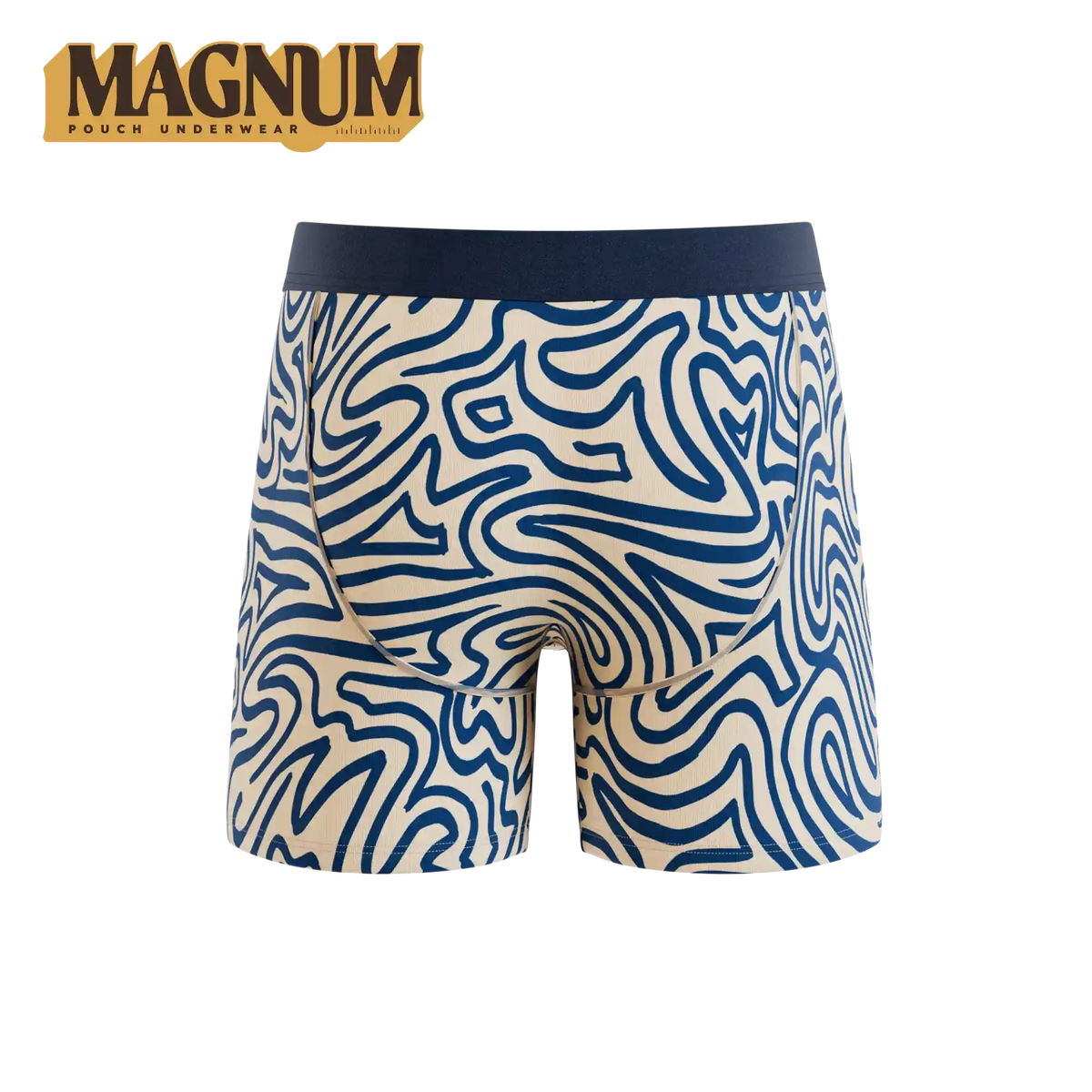 The Rio Grande | Abstract Navy Line Ball Hammock® Magnum Big Pouch Underwear