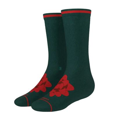 The Bow On Top | Ribbon Present Heel Hammock™ Crew Socks