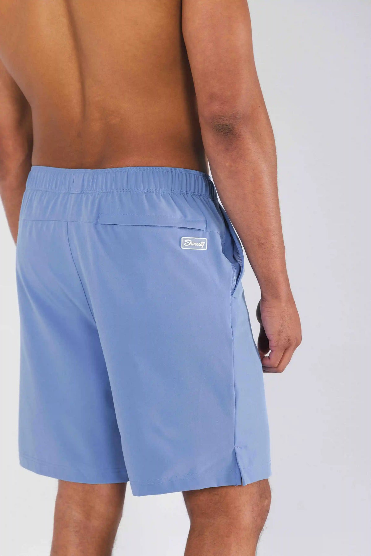 The Belly Flop | Blue and Green Ball Hammock® Pouch 8" Swim Trunks