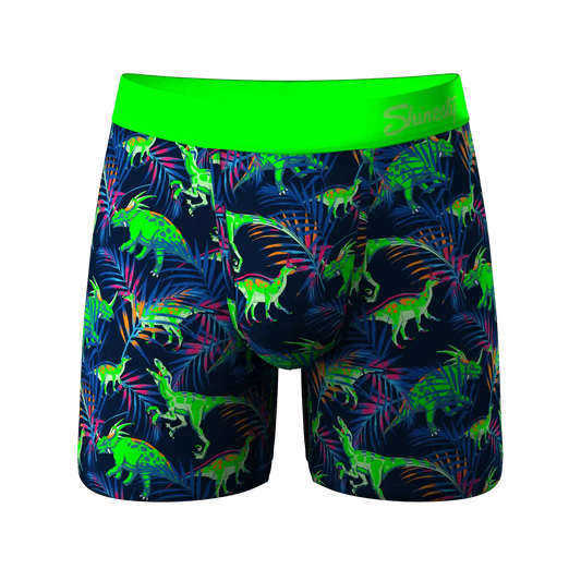 The Triceratop Bottoms | Tropical Dinosaur Printed Ball Hammock® Pouch Underwear