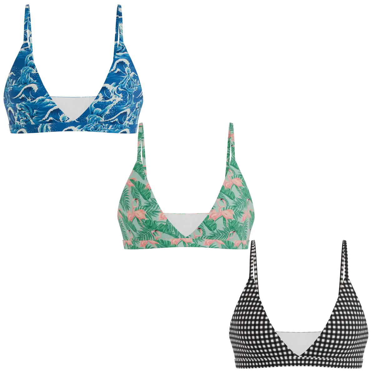 The Wet & Wild | Boob Hammock™ Triangle Bralette 3 Pack