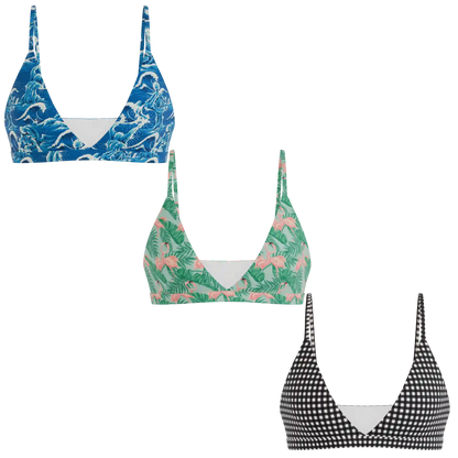 The Wet & Wild | Boob Hammock™ Triangle Bralette 3 Pack