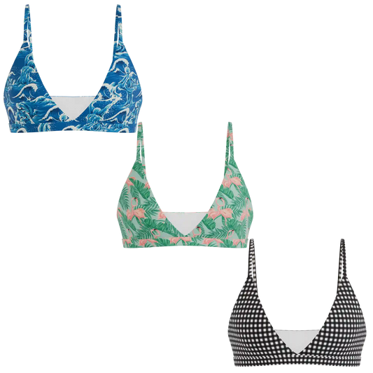 The Wet & Wild | Boob Hammock™ Triangle Bralette 3 Pack