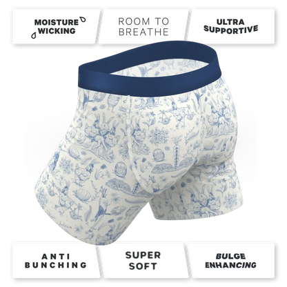 The Hot Cottontail | Easter Toile Ball Hammock® Pouch Underwear With Fly