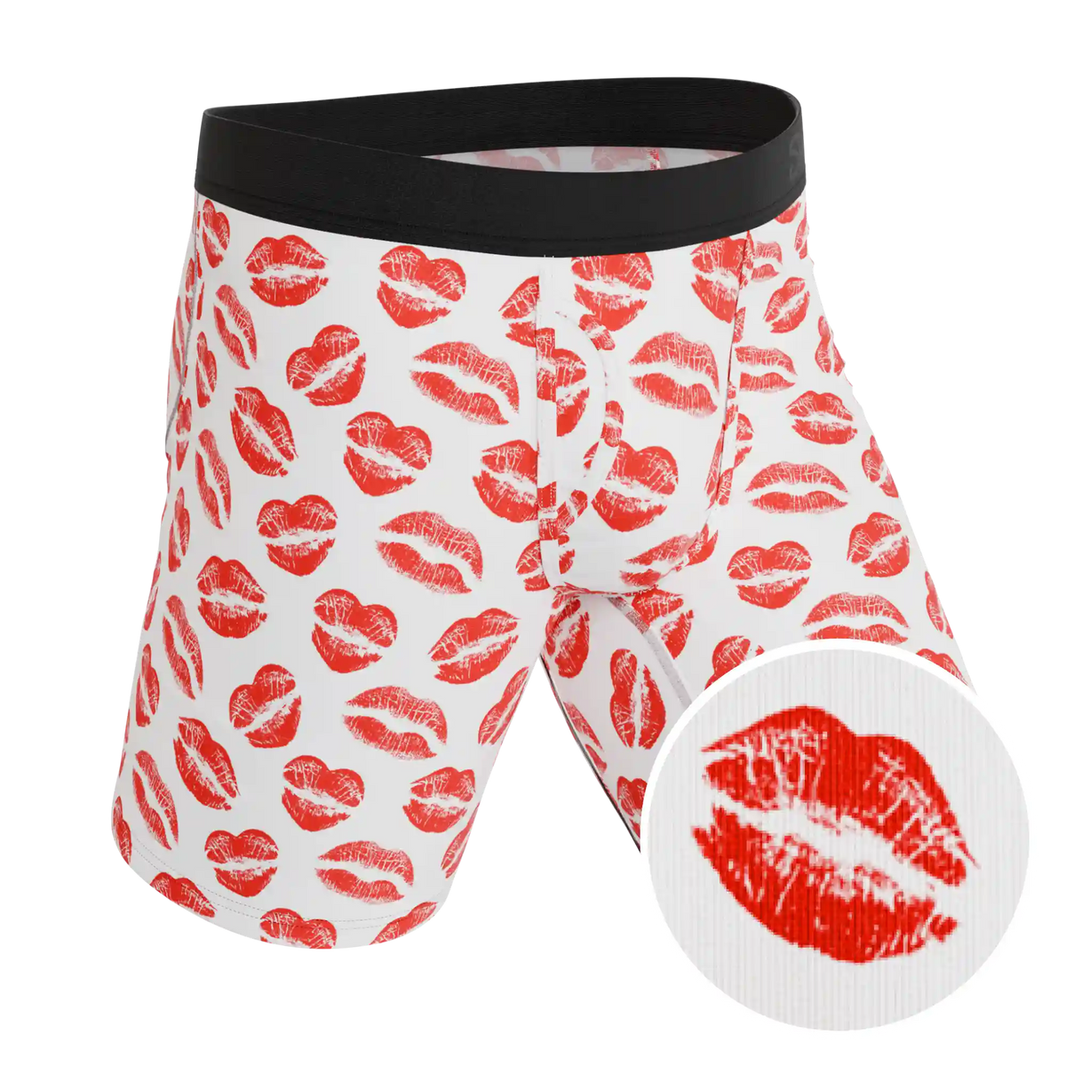 The Pucker Up | Lipstick Kiss Ball Hammock® Boxer - Long Leg