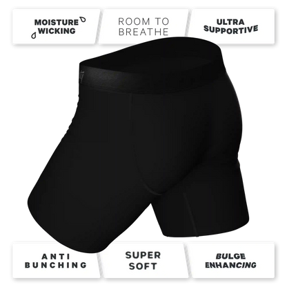 The 009 | Black Tuxedo Ball Hammock® Boxer - Long Leg
