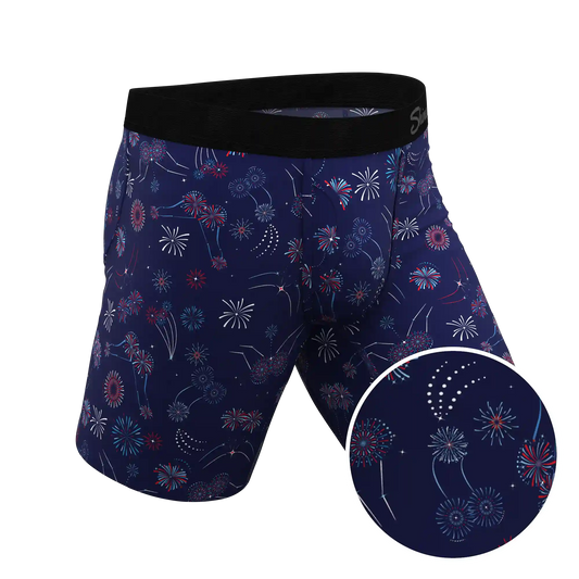 The Pyrotecnips | Naughty Fireworks Ball Hammock® Boxer - Long Leg
