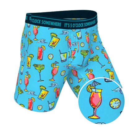 The Cocktail Hour | Shinesty x Margaritaville® Ball Hammock® Boxer - Long Leg