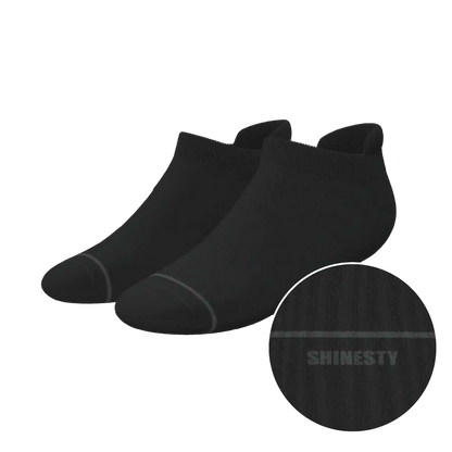 The Night Op | Plain Black Heel Hammock™ Ankle Socks