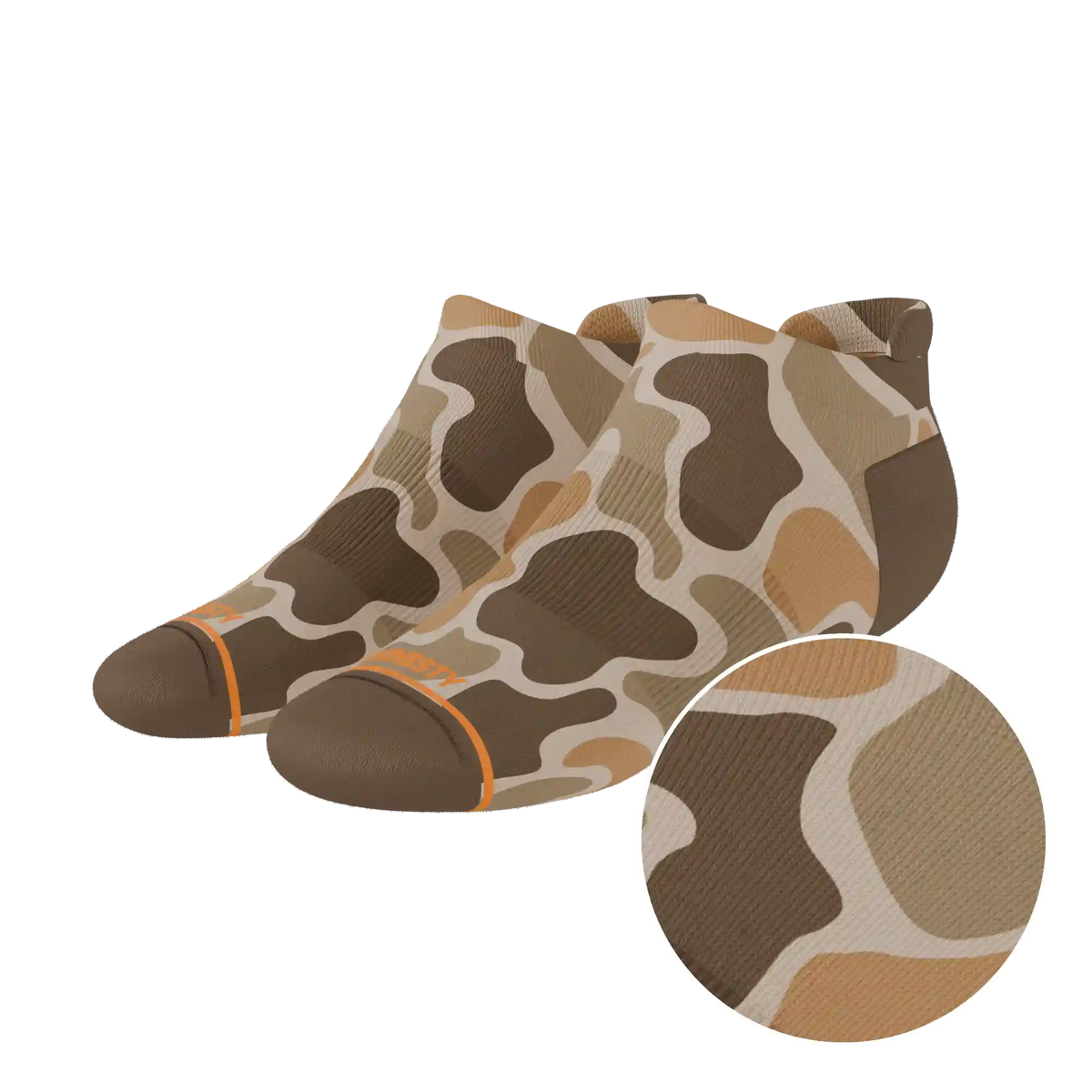 The Out Of Sight | Light Duck Camo Heel Hammock™ Ankle Socks