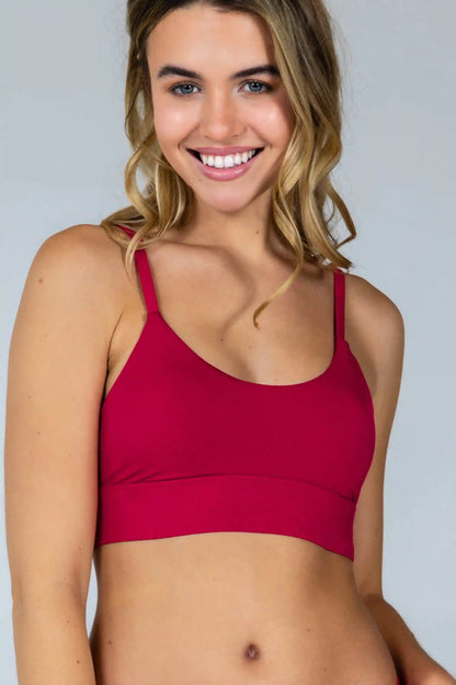 The Red Velvet | Dark Red Boob Hammock™ Scoop Bralette
