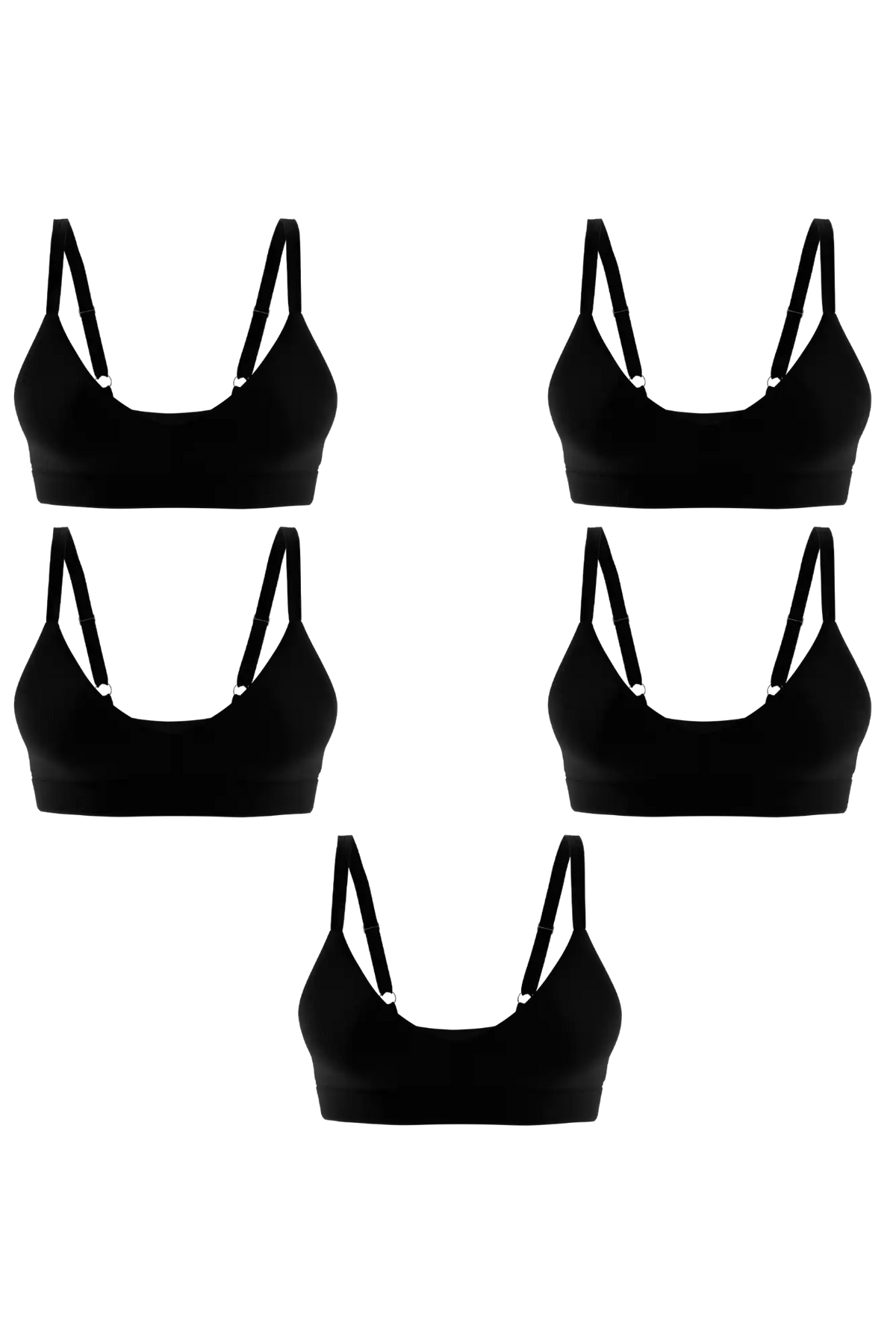 The Threat Level Midnight | Boob Hammock™ Plunge Bralette 5 Pack