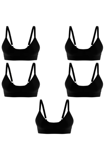 The Threat Level Midnight | Boob Hammock™ Plunge Bralette 5 Pack