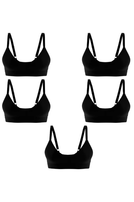 The Threat Level Midnight | Boob Hammock™ Plunge Bralette 5 Pack