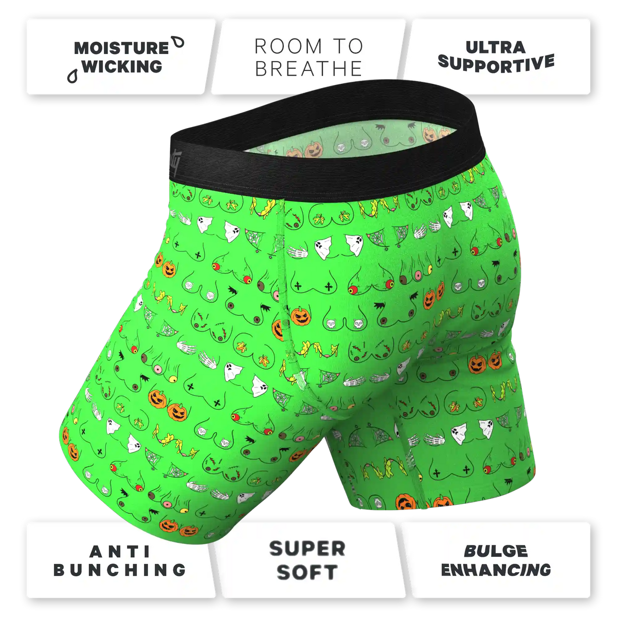 The Haunted Honkers | Halloween Bust Ball Hammock® Boxer - Long Leg
