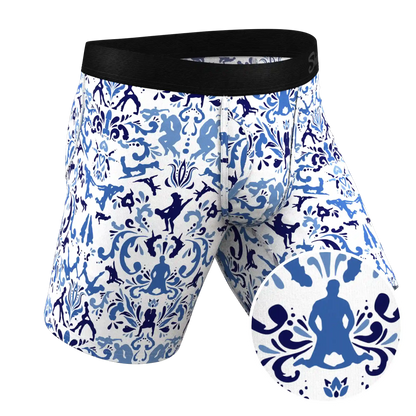 The Risqué Rorschach  | Blue Willow Ball Hammock® Boxer - Long Leg