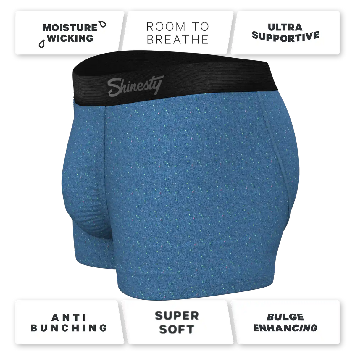 The Fleck Me | Heather Blue Flecked Ball Hammock® Pouch Trunks Underwear
