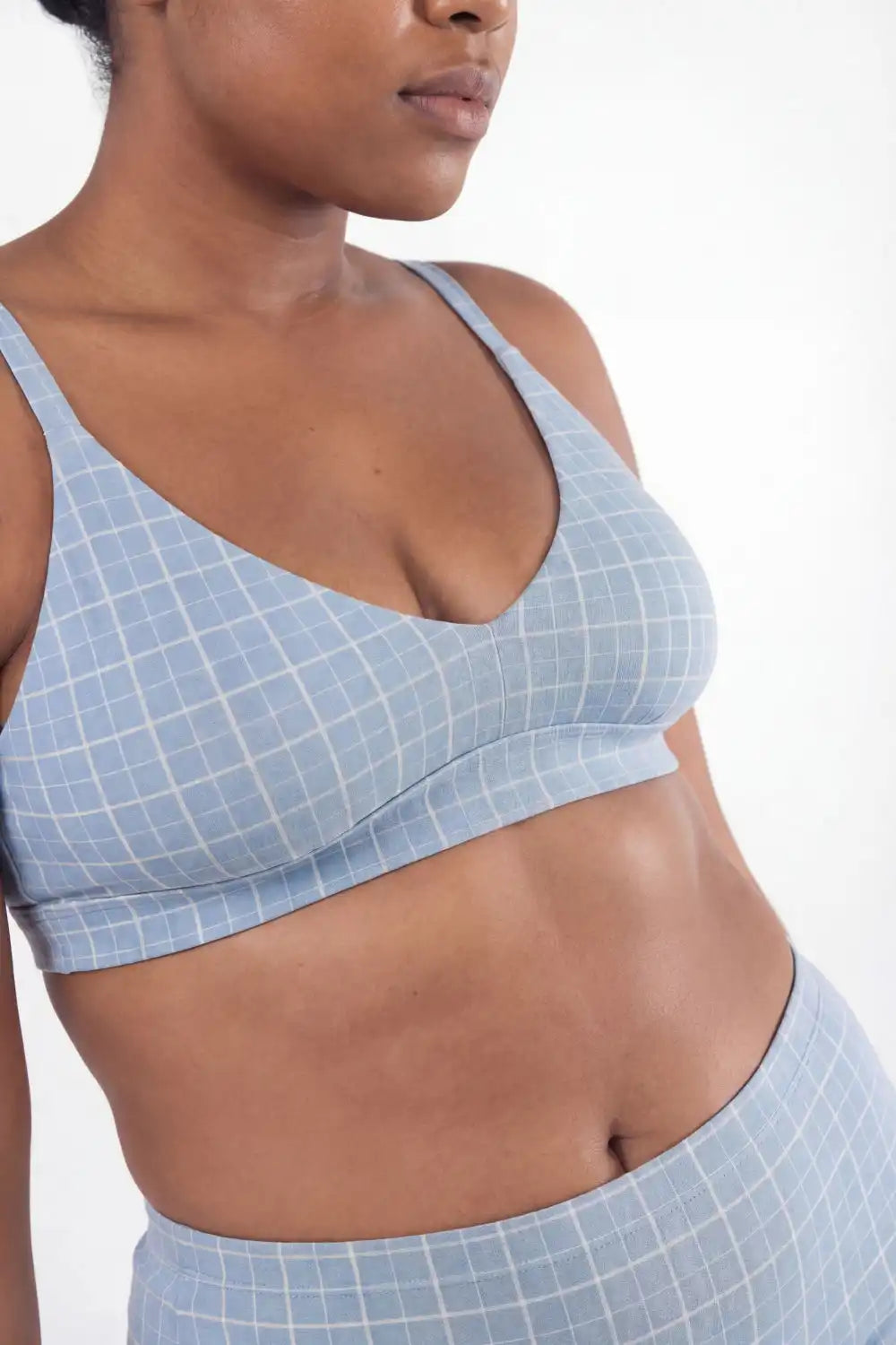 The Spick & Span | Window Pane Plaid Boob Hammock™ Plunge Bralette