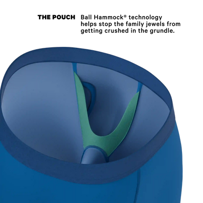 The Skydiver | Ocean Blue Ball Hammock® Boxer - Long Leg