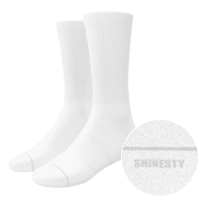 The Blizzard | Plain White Heel Hammock™ Crew Socks