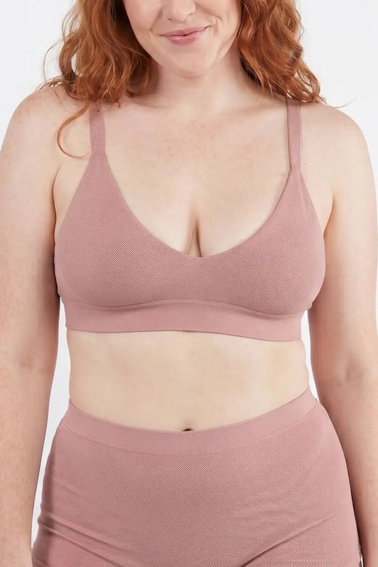 The Bell Pep | Red Chambray Boob Hammock™ Plunge Bralette