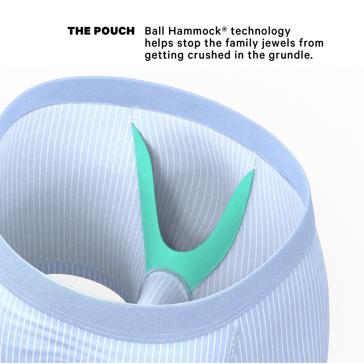 The Venus | Light Blue Stripe Ball Hammock® Pouch Underwear