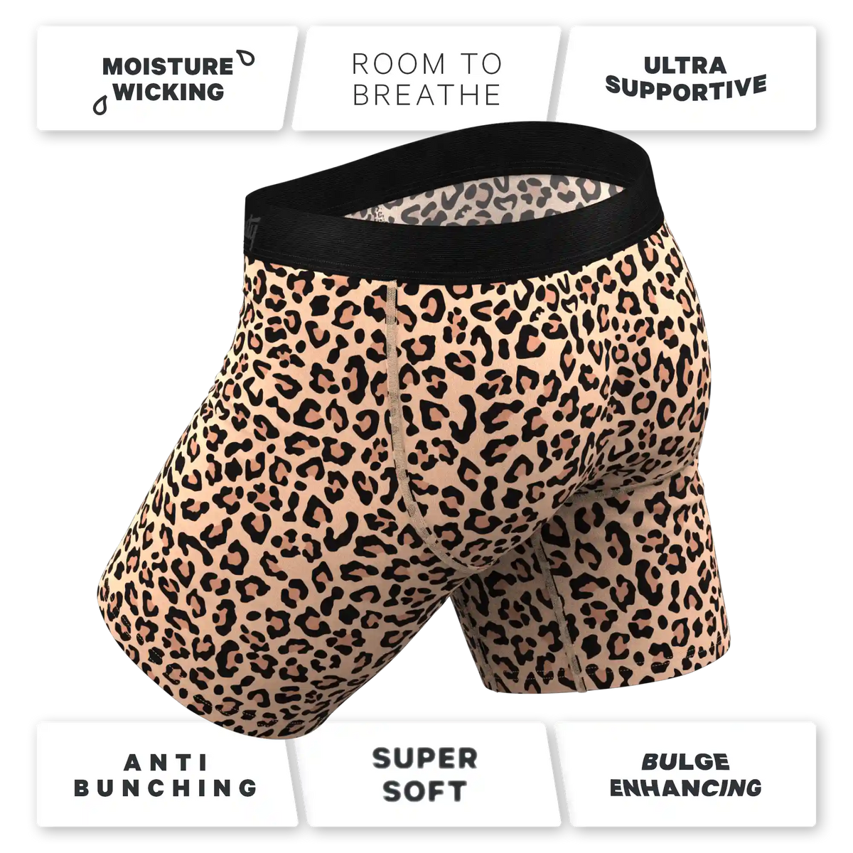 The Most Def | Leopard Print Ball Hammock® Boxer - Long Leg