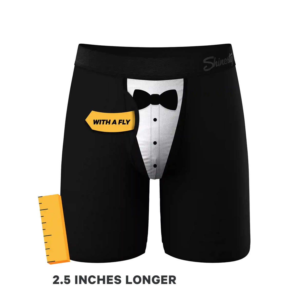 The 009 | Black Tuxedo Ball Hammock® Boxer - Long Leg