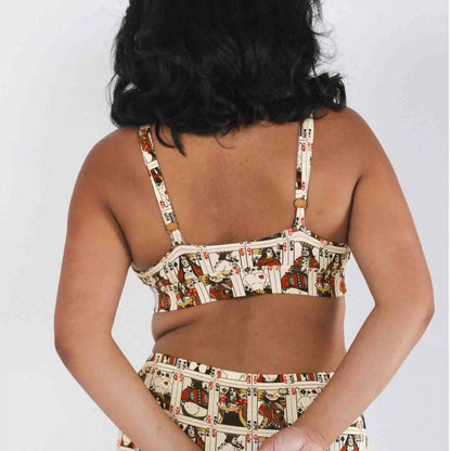 The Bottomless Blackjack | Vintage Playing Cards Boob Hammock™ Plunge Bralette