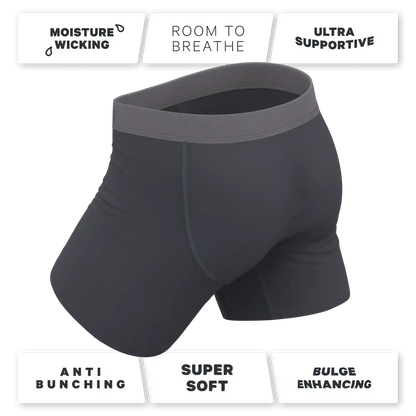 The Slate Expectations | Grey Tonal Ball Hammock® Pouch Underwear With Fly