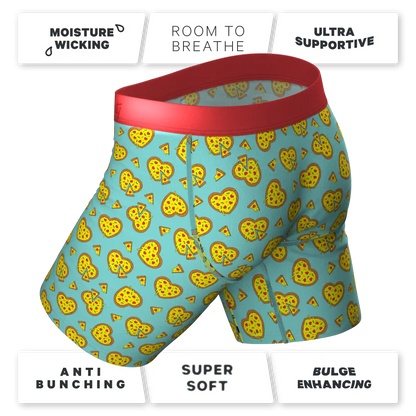 The Deep Dish | Pizza Hearts Ball Hammock® Boxer - Long Leg