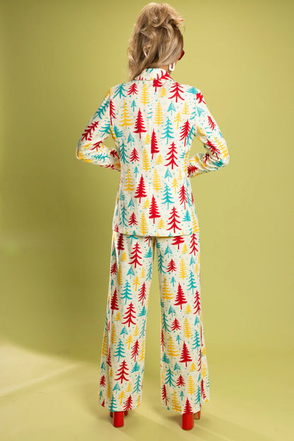 The Pine Tree Playgirl | Retro Christmas Trees Women's Suit