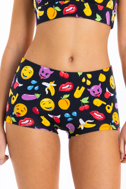 The Flirt | Emoji Modal Boyshort Underwear