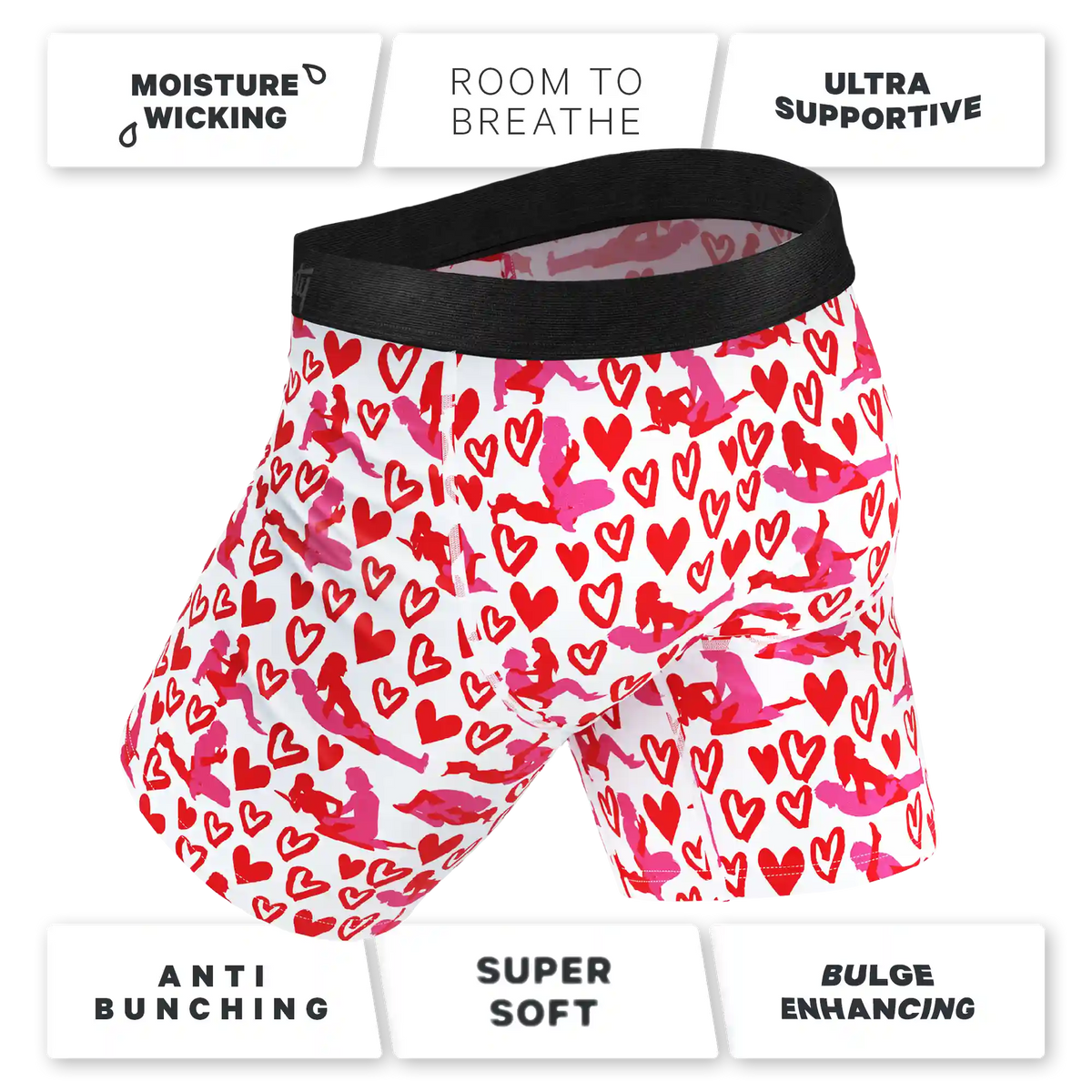 The Hot-Blooded Handbook | Valentines Ball Hammock® Boxer - Long Leg