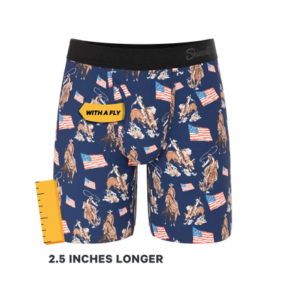 The Bootstraps & Chaps | Americana Cowboy Ball Hammock® Boxer - Long Leg