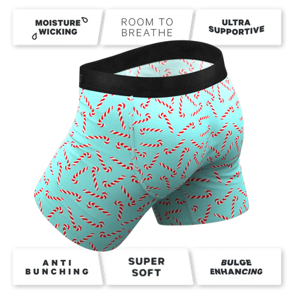 The Peppermint Pimp Canes | Candy Cane Ball Hammock® Pouch Underwear With Fly